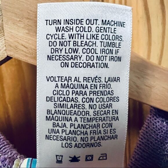 Piper purple white print shiny sequin star three quarter sleeve shirt top 6 6X - Picture 5 of 6